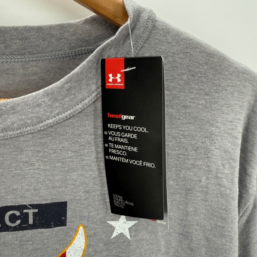 Under Armour Project Rock Respect Blood Sweat Gray T-Shirt Womens Medium - Picture 6 of 9